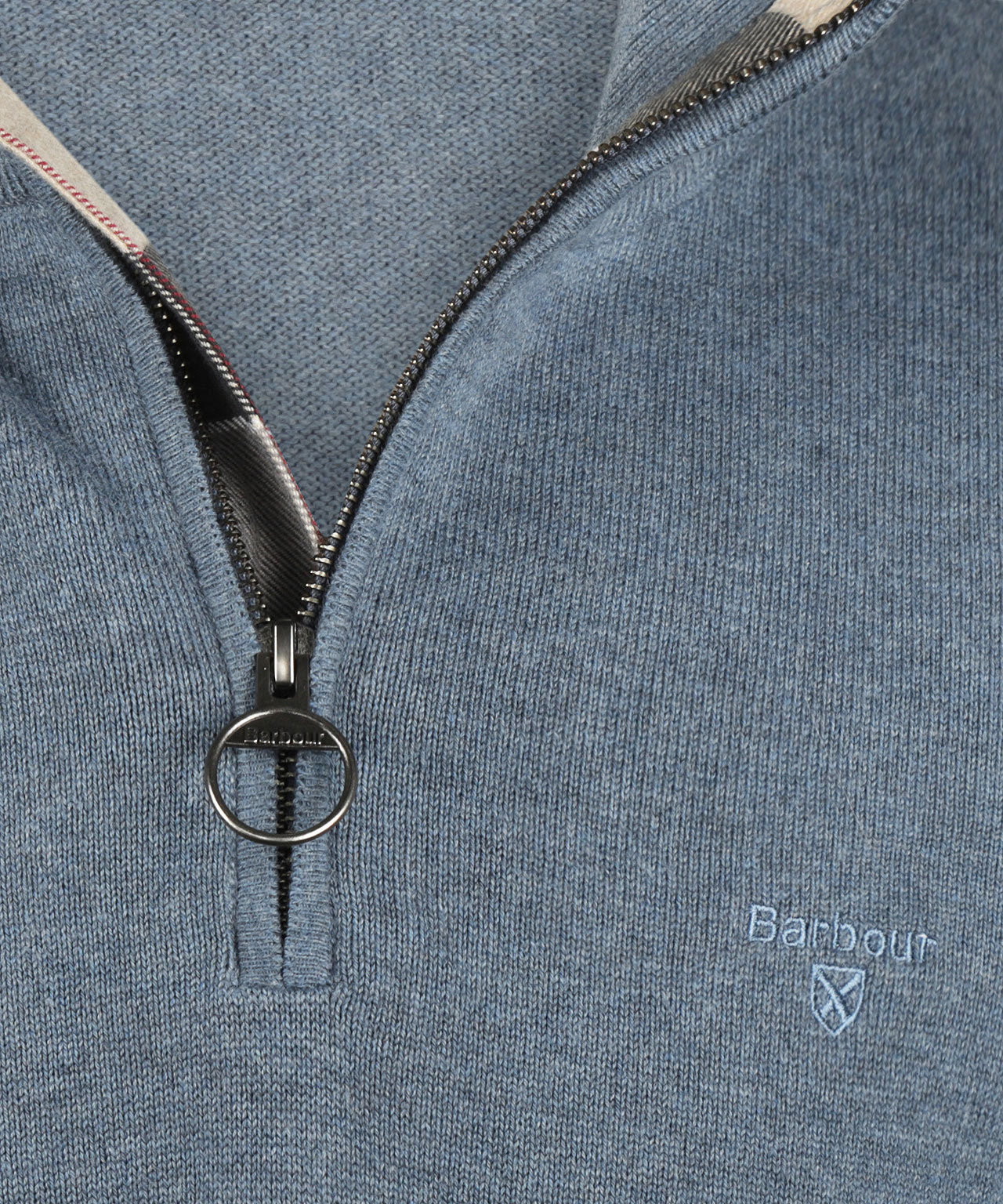 Cotton Half Zip | Dusk Blue