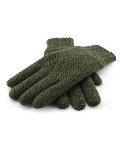Warme Handschuhe aus Wollmischgewebe | Grün