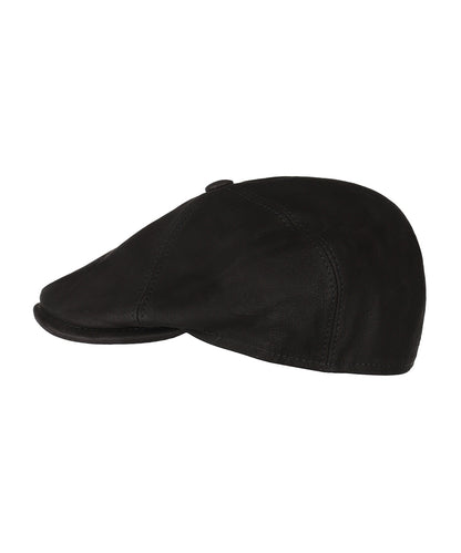 Ballon Cap Leer | Zwart