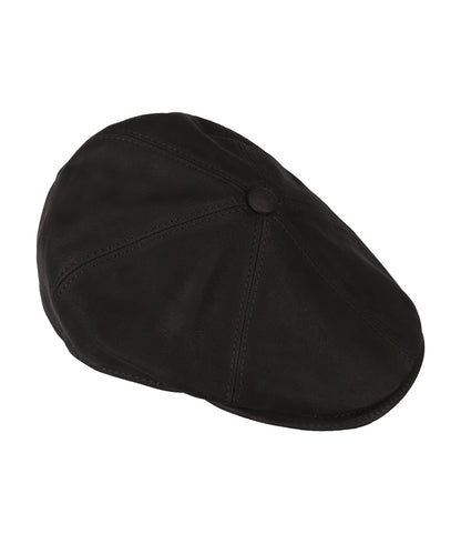 Ballon Cap Leer | Zwart