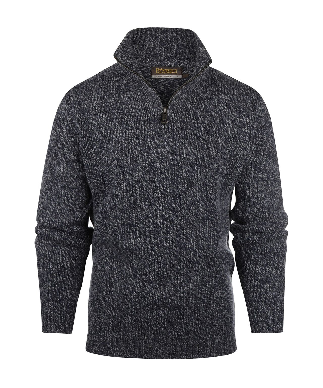 Fisherman Zip-up Sweater | Blue