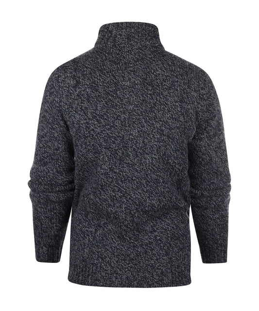 Fisherman Zip-up Sweater | Blue