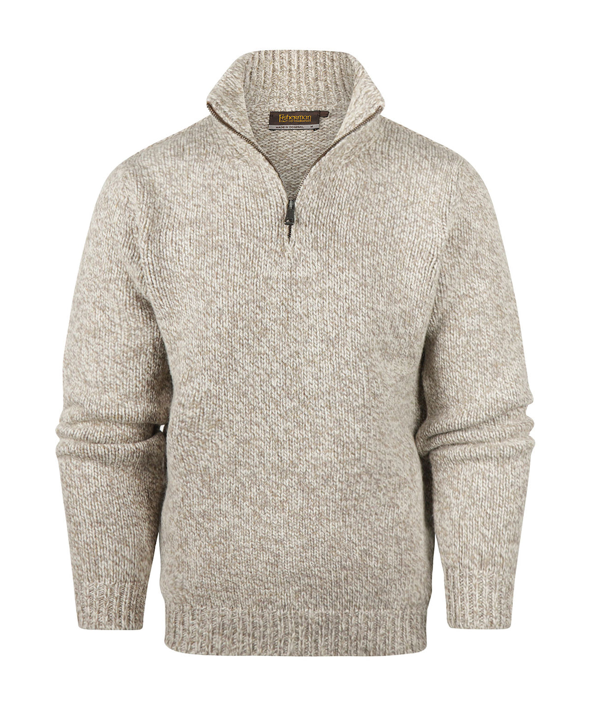 Fisherman Zip-up Sweater | Brown