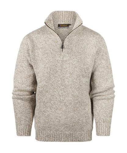 Fisherman Zip-up Sweater | Brown