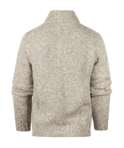 Fisherman Zip-up Sweater | Brown