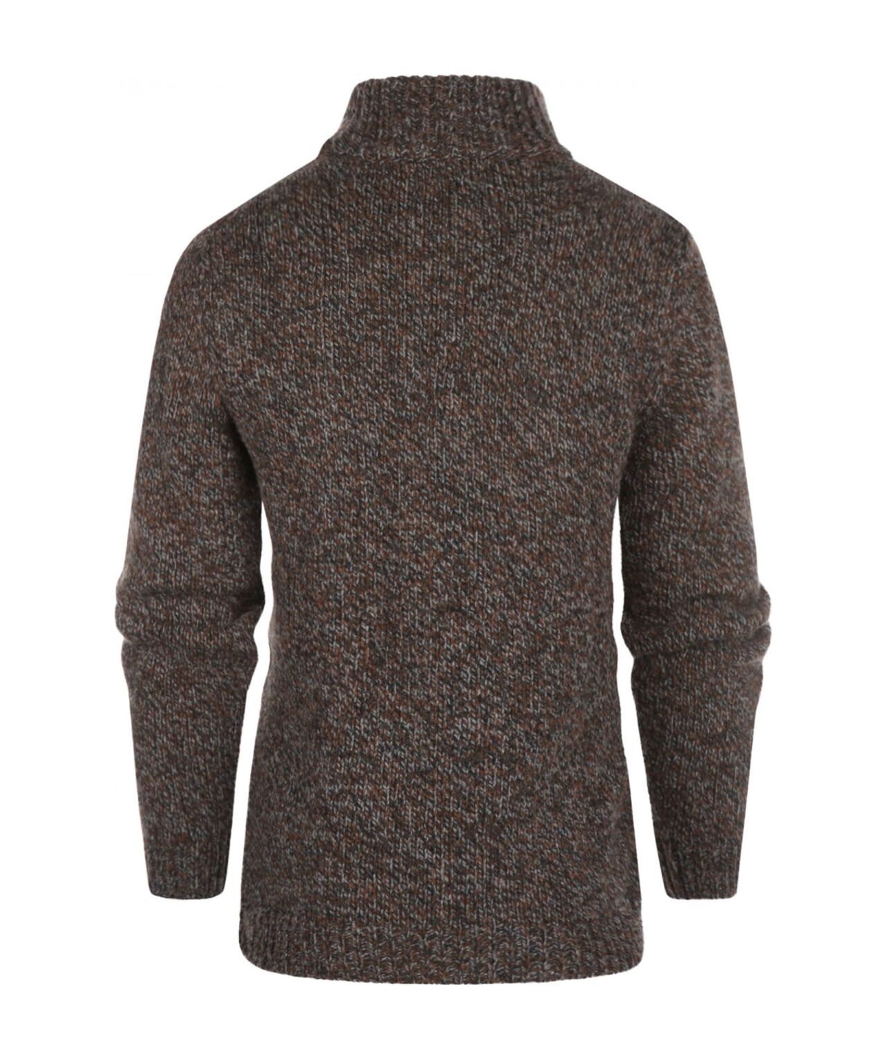 Fisherman Zip-up Sweater | Brown