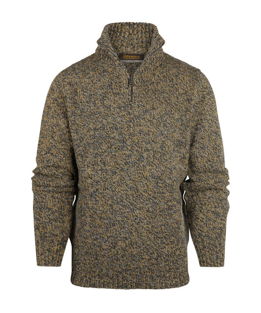 Fisherman Zip-up Sweater | Green
