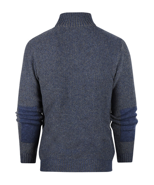 Zip-up sweater | Denim Blue