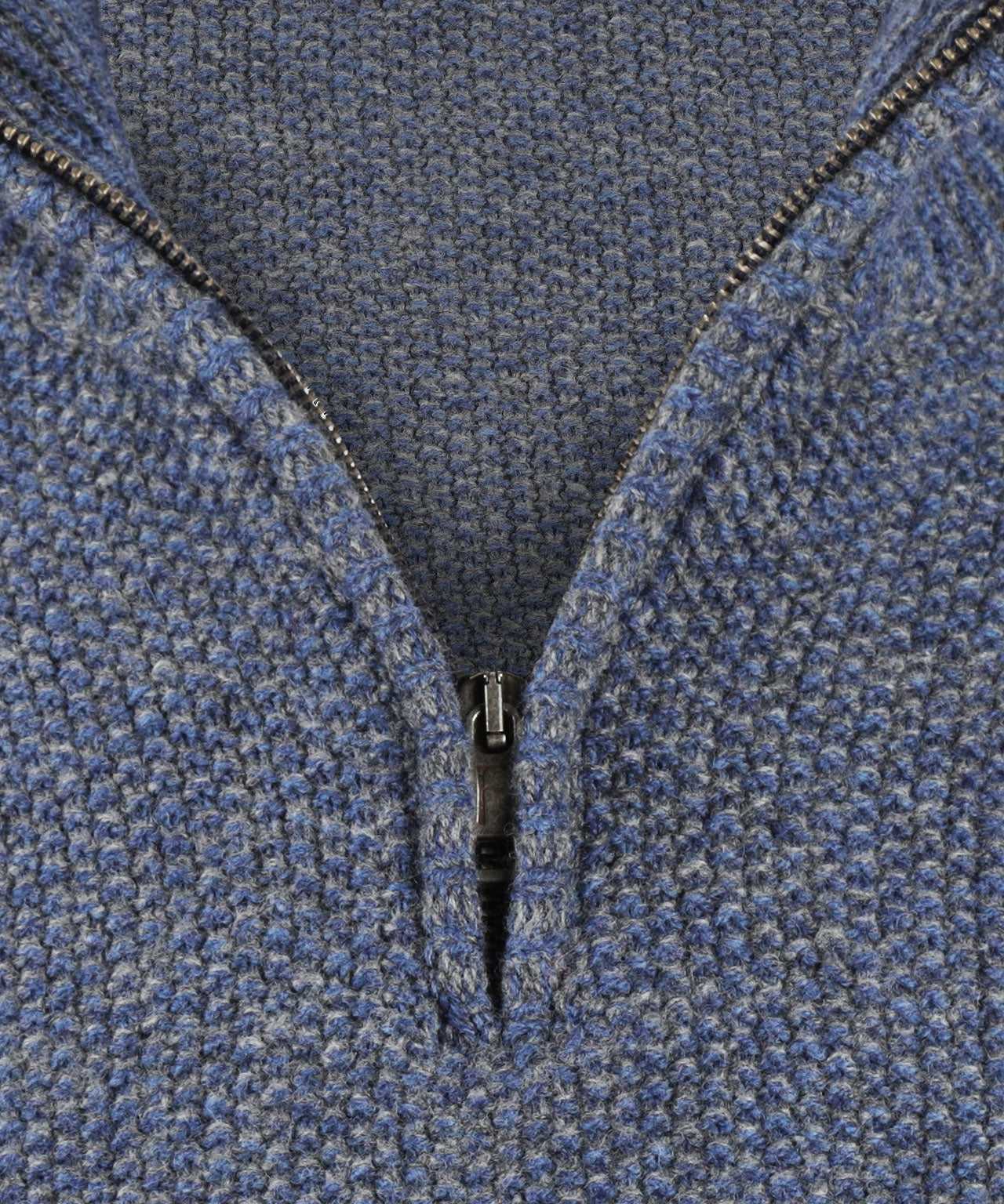 Pullover mit Reißverschluss | Denimblau