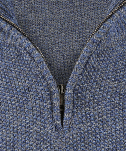Pullover mit Reißverschluss | Denimblau