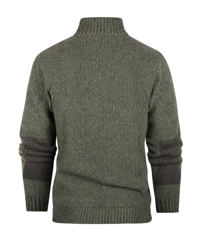 Sweater with zipper | Brown