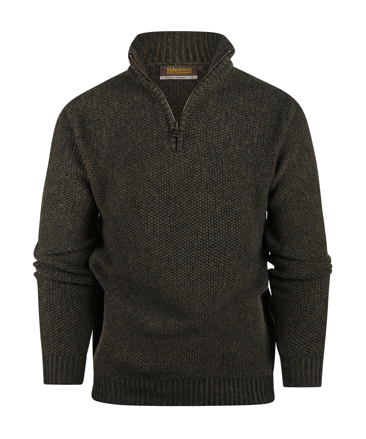 Sweater with zipper | Green