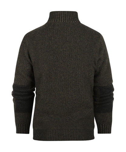 Sweater with zipper | Green