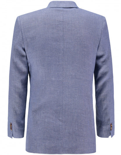 Linen and Wool mix blazer | Blue