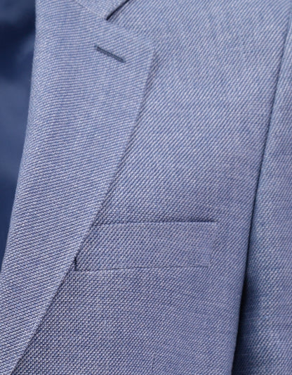 Linen and Wool mix blazer | Blue
