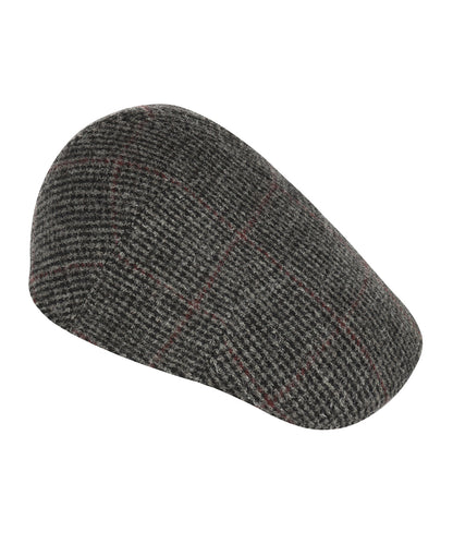 Jockey Cap Harris Tweed | Donkergrijs Ruit