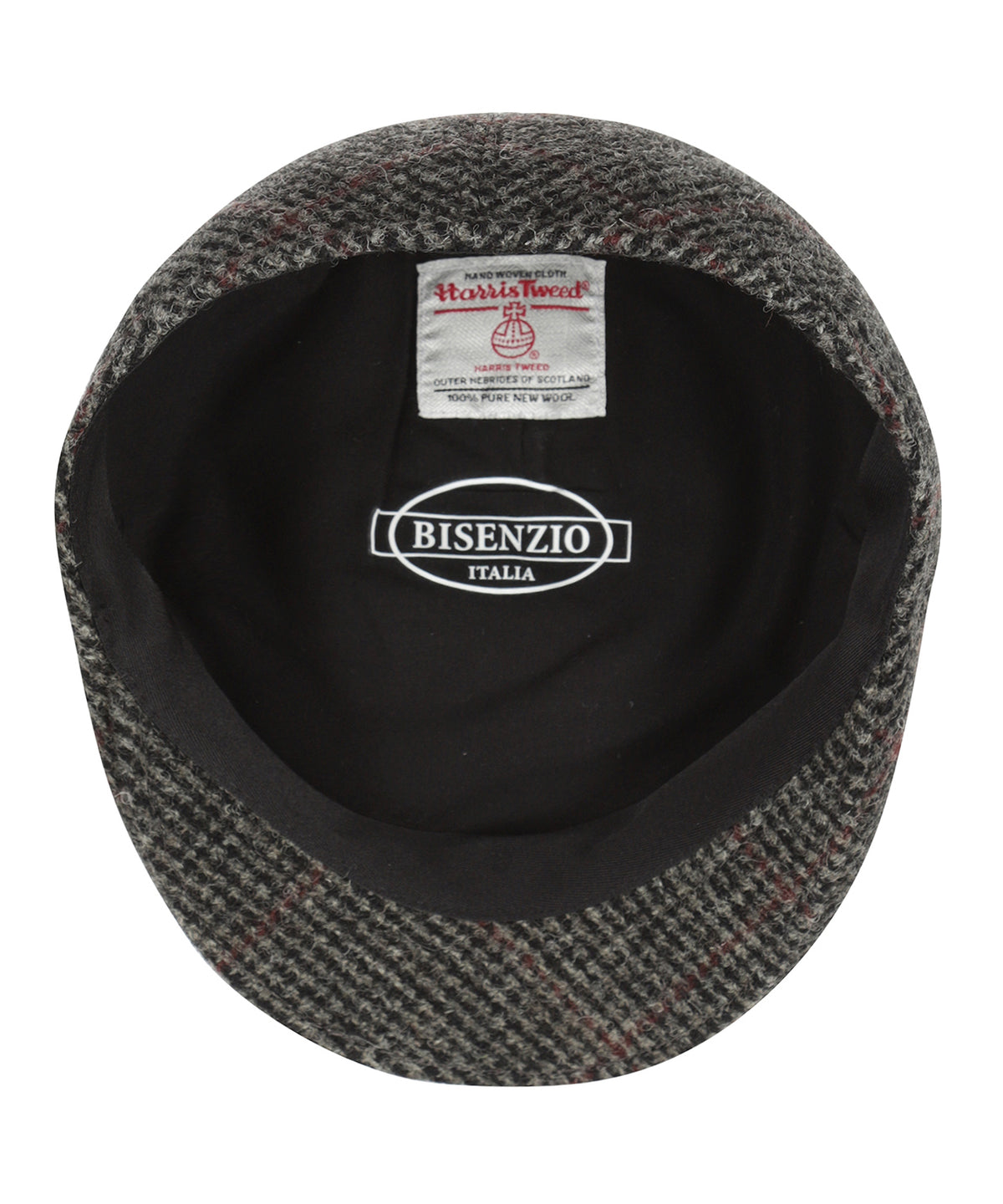 Jockey Cap Harris Tweed | Donkergrijs Ruit