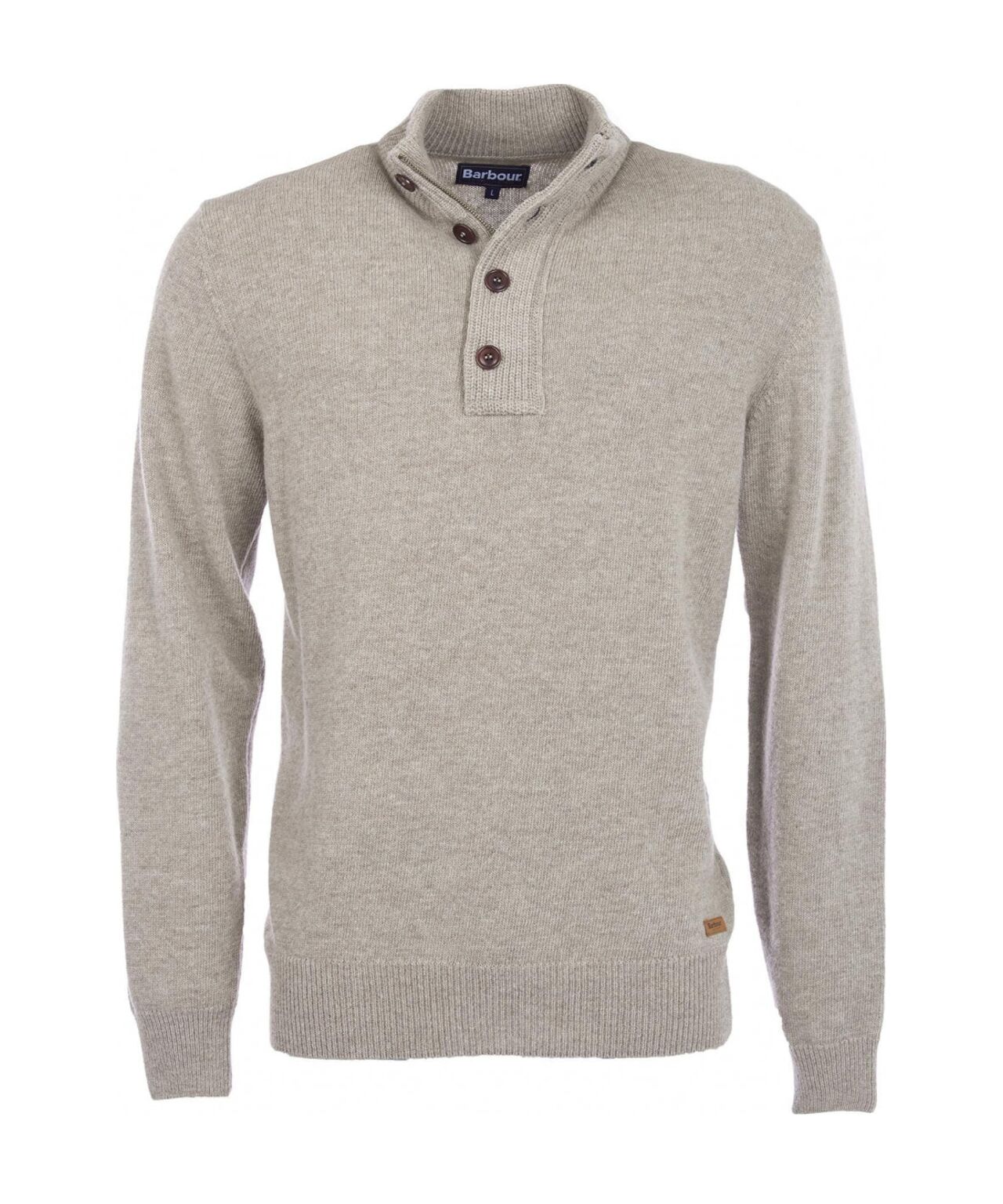 Pullover mit Reißverschluss und Knopfverschluss | Braun