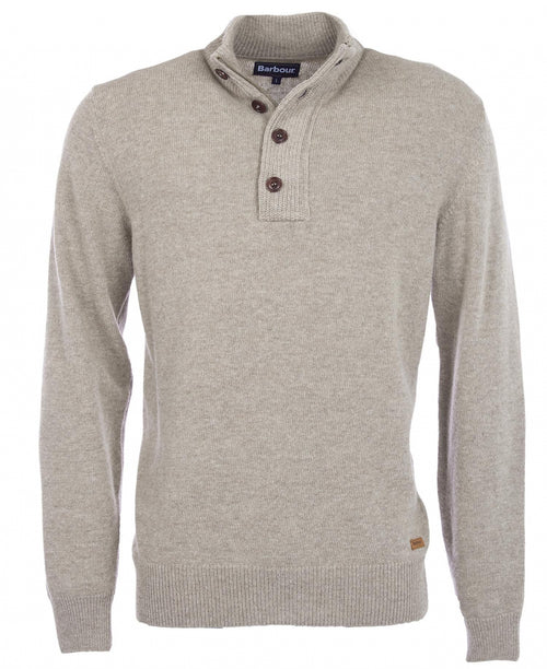 Pullover met rits en knoopsluiting | Bruin