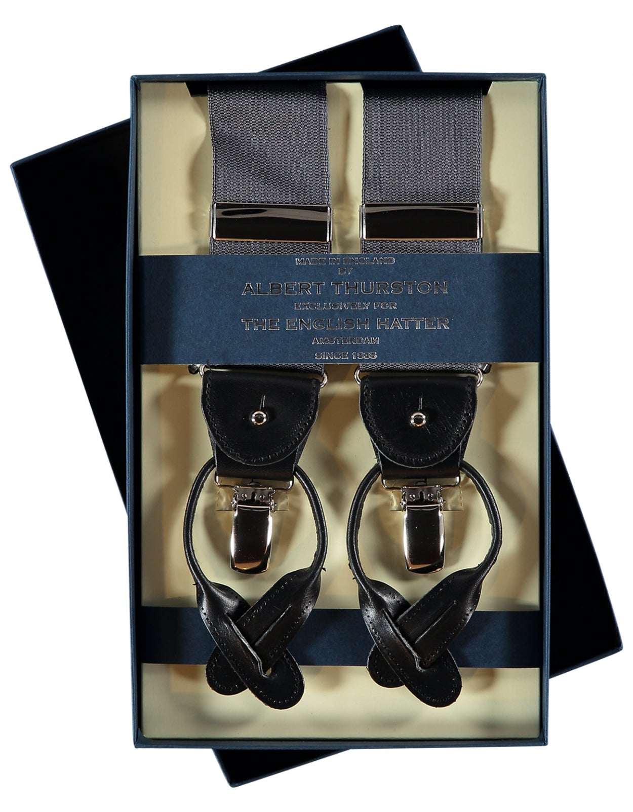 2-in-1-Zahnspange mit Clips und Riemen | Anthrazitgrau