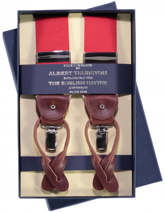 2-in-1-Zahnspange mit Clips und Riemen | Rot