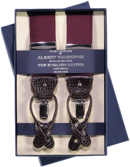 2-in-1 Braces with Clips and Straps | Bordeaux Red