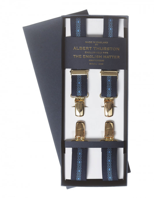 Stylish clip-on suspenders | Blue