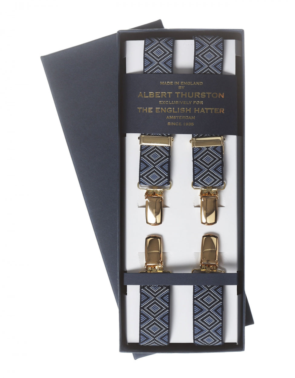 Stylish clip-on suspenders | Blue
