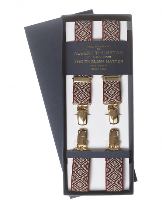 Stylish clip-on suspenders | Red