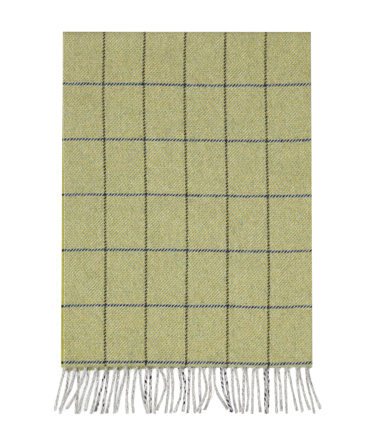 Sjaal Wol/Cashmere 35X190cm | Groen Ruit