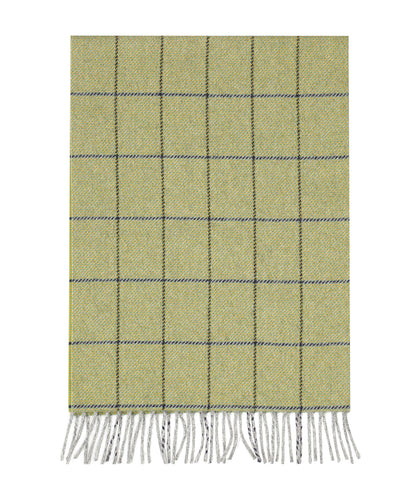 Sjaal Wol/Cashmere 35X190cm | Groen Ruit