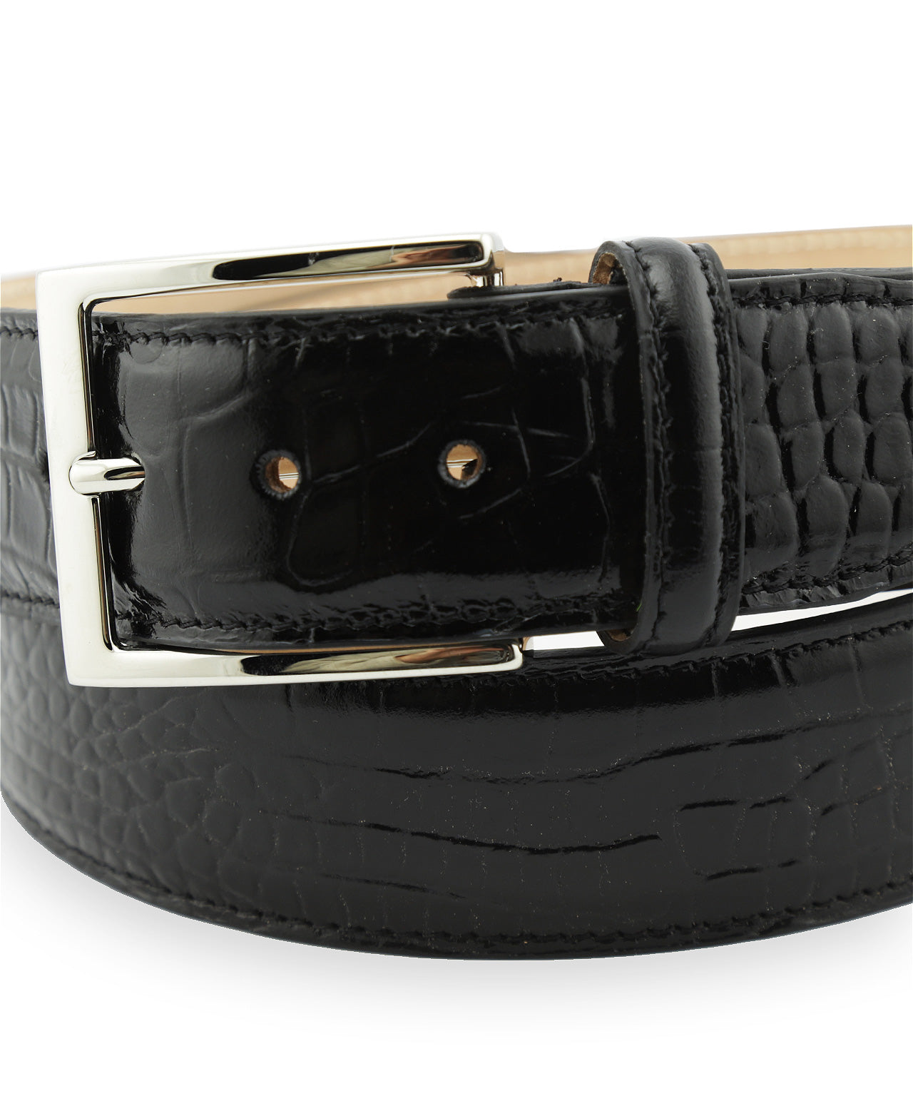 Belt Croco print | Black