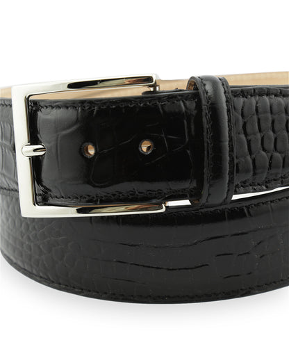Belt Croco print | Black