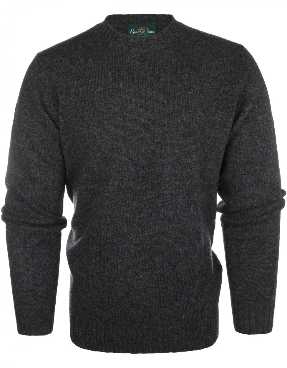 Alan Paine Shetland Pullover mit Rundhalsausschnitt | Anthrazitgrau