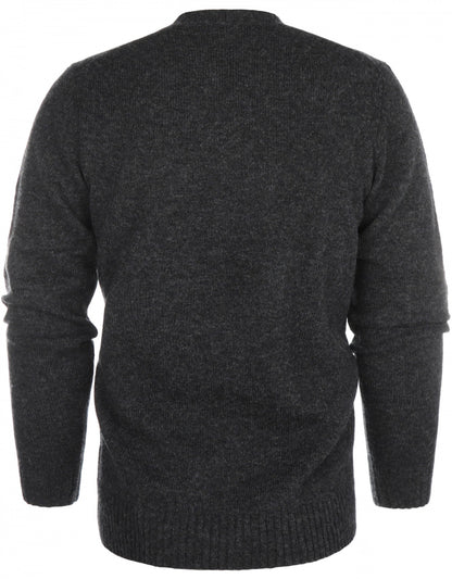 Alan Paine Shetland Pullover mit Rundhalsausschnitt | Anthrazitgrau