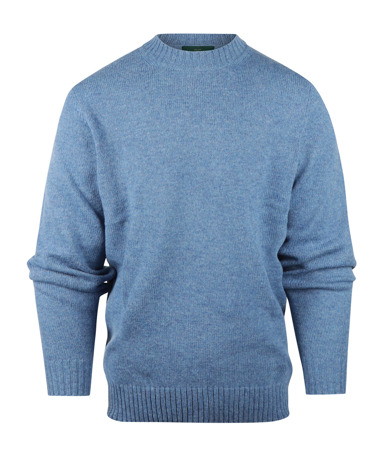 Alan Paine Shetland Pullover mit Rundhalsausschnitt | Blau