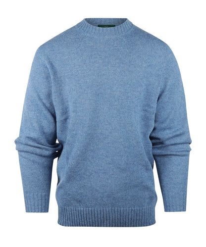Alan Paine Shetland Pullover mit Rundhalsausschnitt | Blau