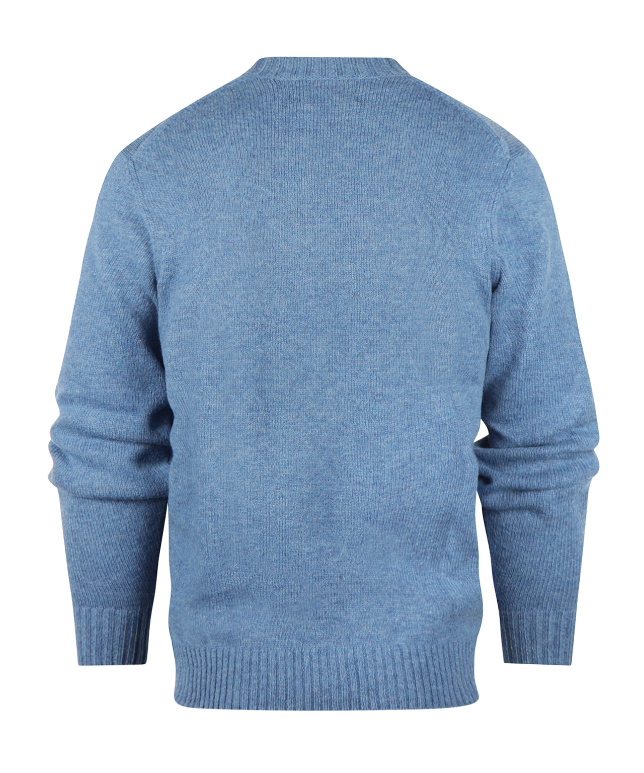 Alan Paine Shetland Pullover mit Rundhalsausschnitt | Blau