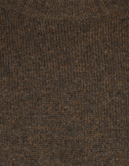 Alan Paine Shetland Crew Neck Pullover | Green
