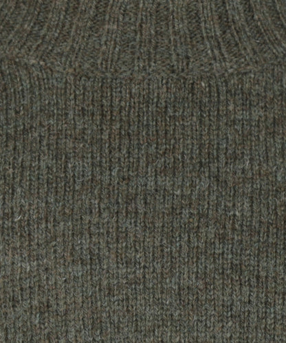 Alan Paine Shetland Crew Neck Pullover | Green