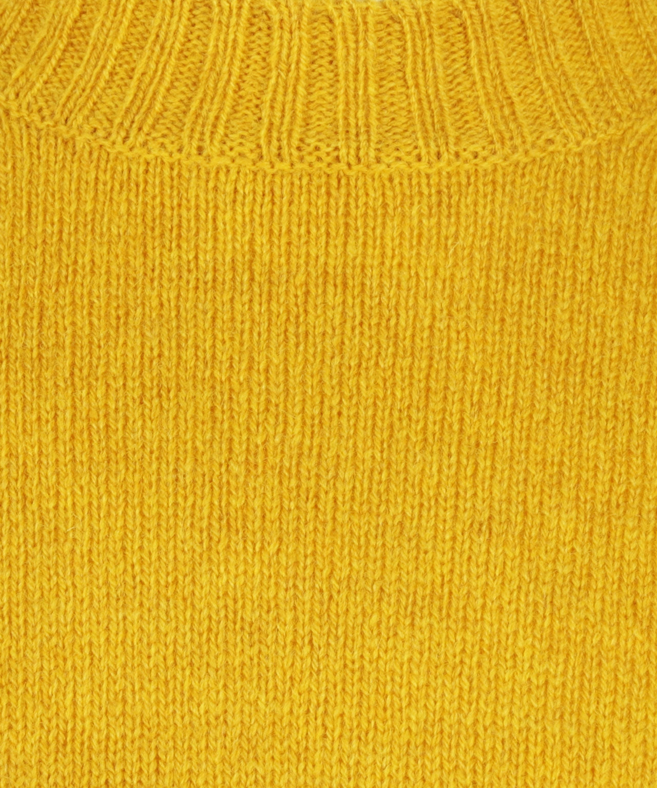 Alan Paine Shetland Crew Neck Pullover | Yellow