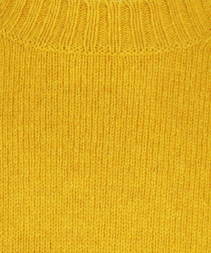Alan Paine Shetland Crew Neck Pullover | Yellow