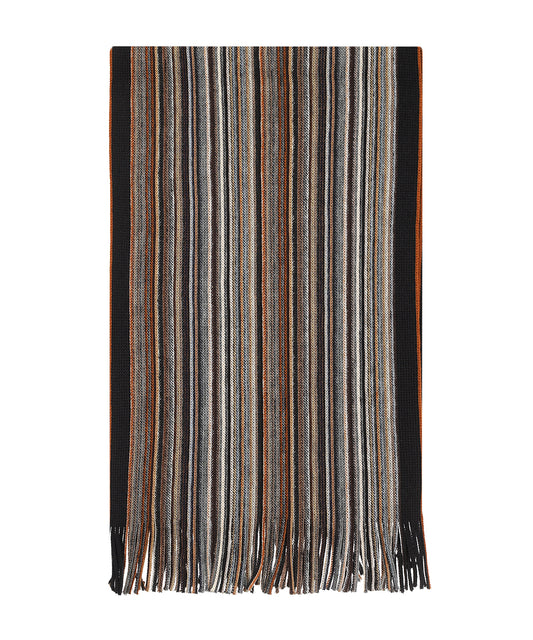 Scarf wool knitted 180x26 | Gray