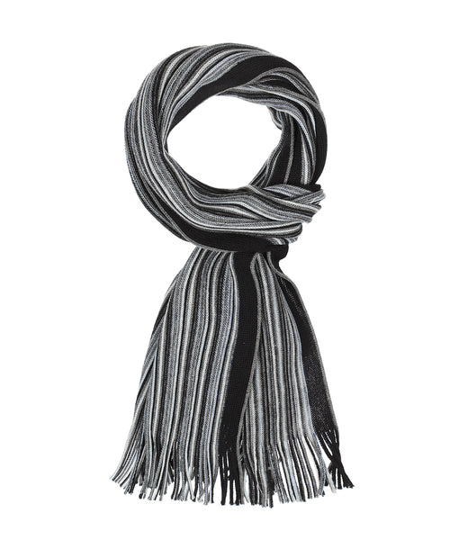 Sjaal wol gebreid 180x26 | Grijs