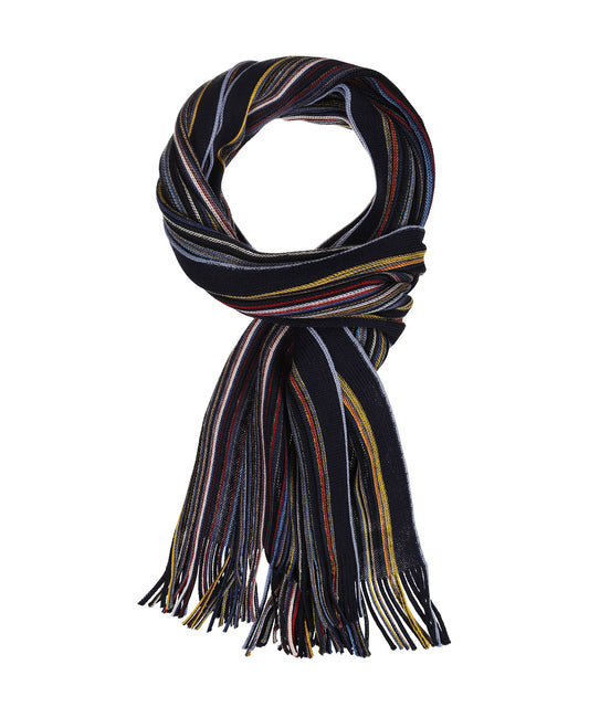 Gebreide Sjaal | Navy Multi