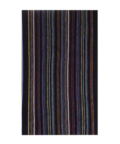 Scarf wool knitted 180x26 | Blue