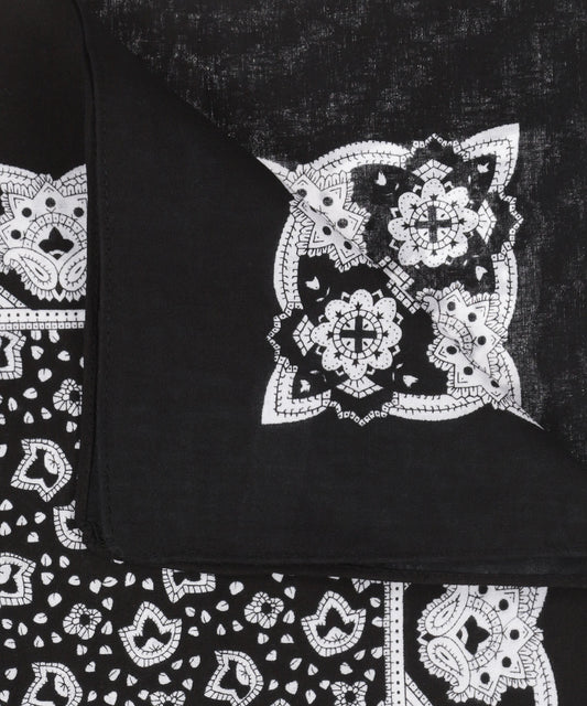 Farmer's Handkerchief | Flower Black