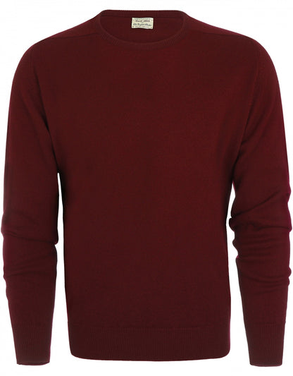 William Lockie Rundhalspullover aus Lammwolle | Bordeaux