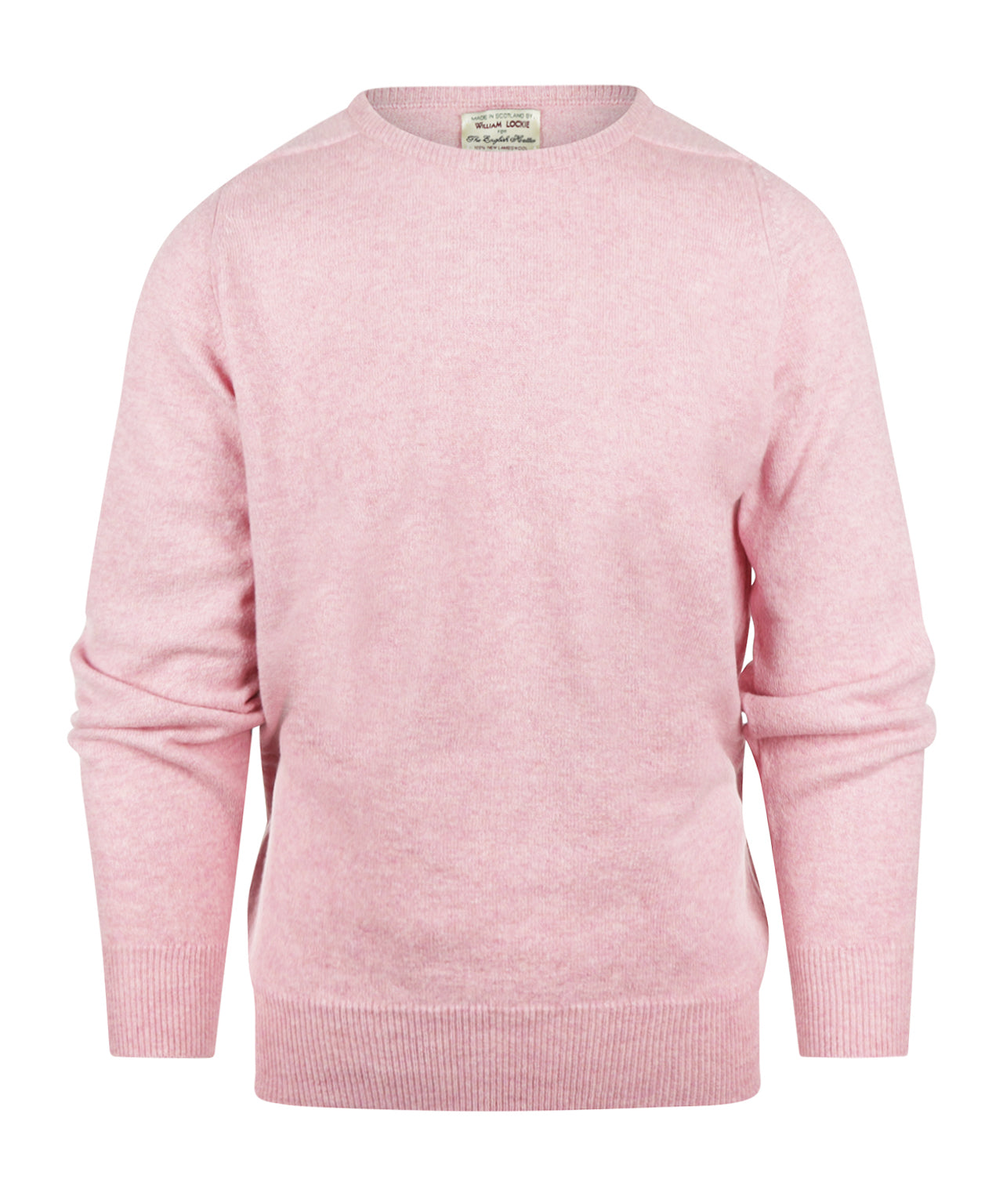 William Lockie Rundhalspullover aus Lammwolle | Rosa