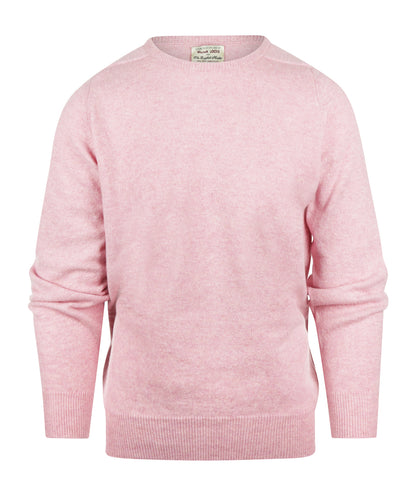 William Lockie Rundhalspullover aus Lammwolle | Rosa